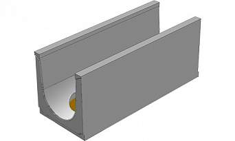 BGU Универсальный лоток DN300, №. 5-0, с вертикальным водосливом,без уклона