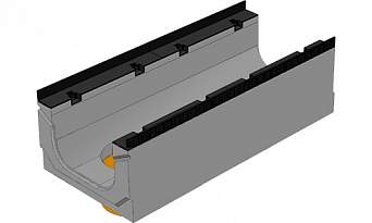 BGM Массивный лоток DN300, h310, с вертикальным водосливом, без уклона